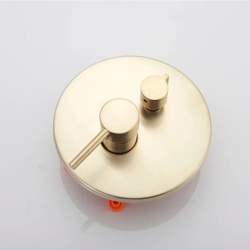 DecorBites™ Golden Bathtub Faucet with Rotating Spout and Wall Mount - Plastic Hand Shower