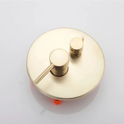 DecorBites™ Golden Bathtub Faucet with Rotating Spout and Wall Mount - Plastic Hand Shower