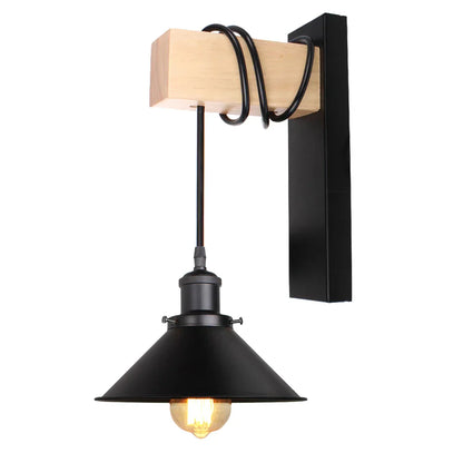 DecorBites™ Industrial Pulley Wall Light - Retro Loft Sconce Fixture for Home, Cafe, Bar