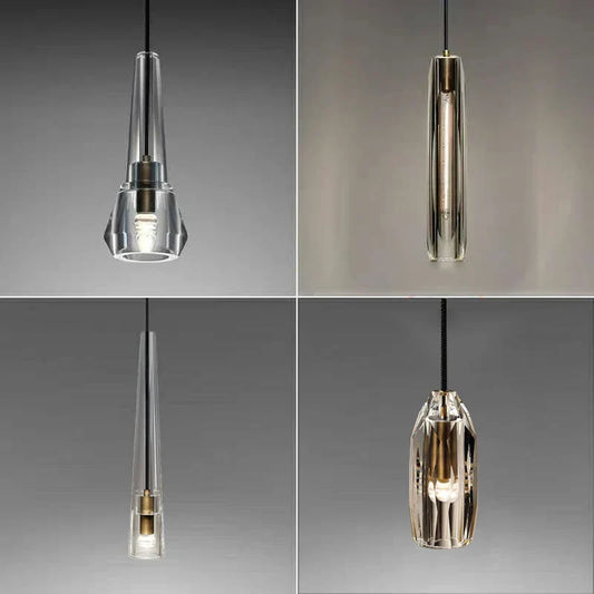 Lámpara de araña DecorBites™ de cobre cristalino: elegante diseño americano para sala de estar, dormitorio y estudio.