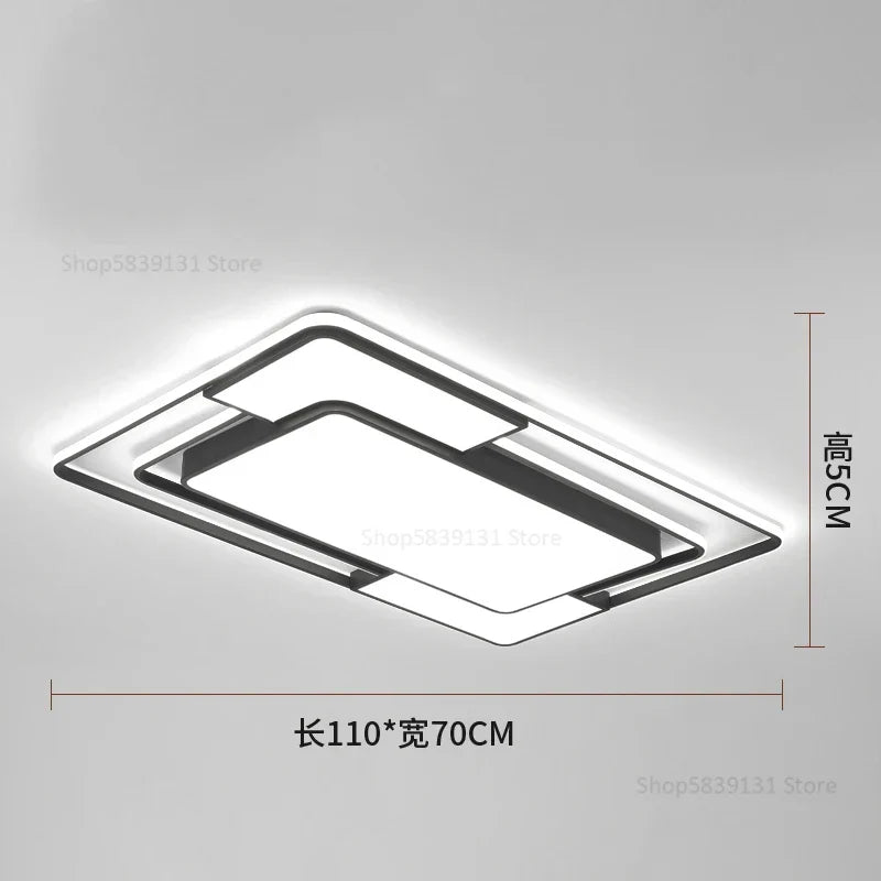 ديكوربايتس™ مصباح سقف LED هندسي: إضاءة نوردية عصرية فاخرة لديكور غرفة المعيشة