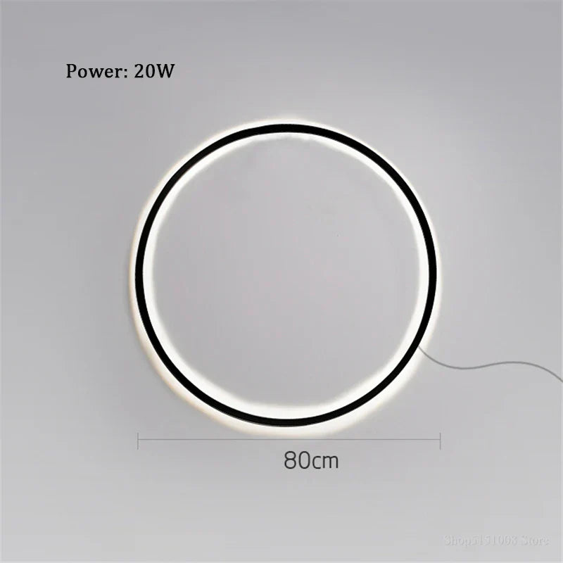 DecorBites™ LED Ring Wall Lamp: Minimalist Living Room Decor & Atmosphere Light