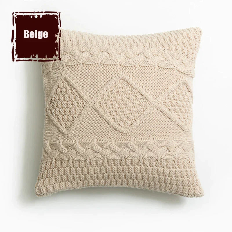 DecorBites™ Knitted Rhombus Pillowcase: Super Soft Throw Pillow Cover for Home Decor