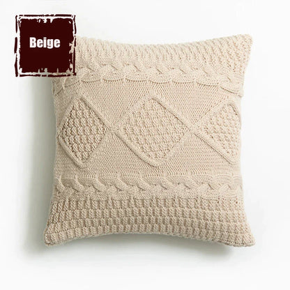 DecorBites™ Knitted Rhombus Pillowcase: Super Soft Throw Pillow Cover for Home Decor
