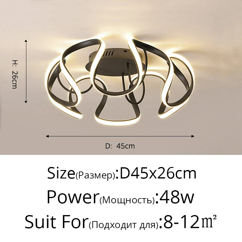 DecorBites™ LED Chandelier Modern Indoor Lighting for Living Room Study Parlor Bedroom