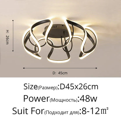 DecorBites™ LED Chandelier Modern Indoor Lighting for Living Room Study Parlor Bedroom