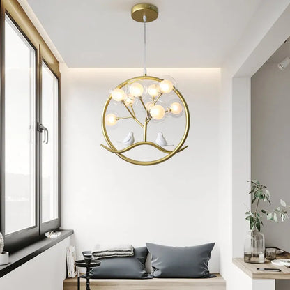 DecorBites™ Gold Glass Ball Chandelier Nordic Design for Home Dining Kitchen Restaurant Hallway