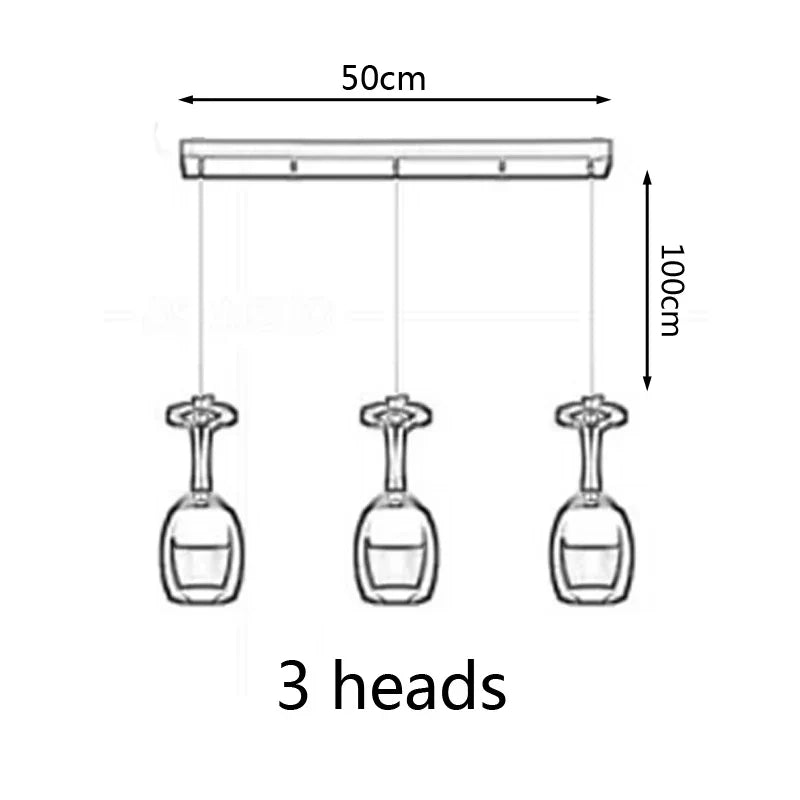 Lámparas colgantes LED DecorBites™ con forma de copa de vino para restaurantes, bares y comedores