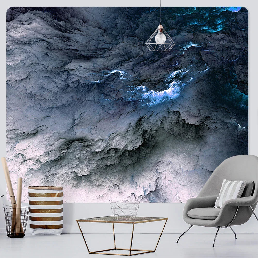 DecorBites™ Cloud Home Tapestry: Boho Yoga Mat & Hippie Wall Decor, Large Size