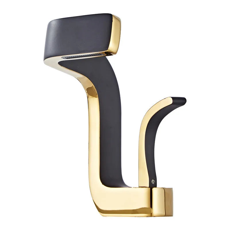 Grifo de Lavabo de Latón Dorado Decorbites™ Mezclador de Agua Fría y Caliente para Fregadero Montaje en Cubierta