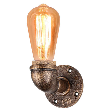 DecorBites™ Industrial Water Pipe Wall Sconce for Restaurant Cafe Bar Kitchen