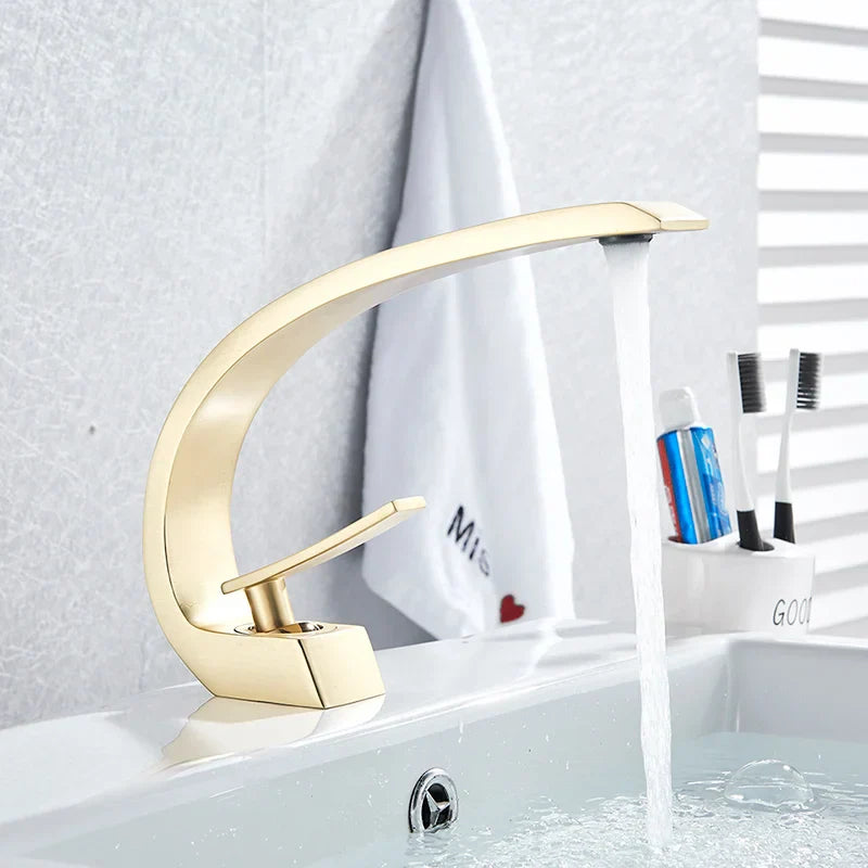 DecorBites™ Black Chrome Basin Faucet Single Handle Bathroom Mixer Tap