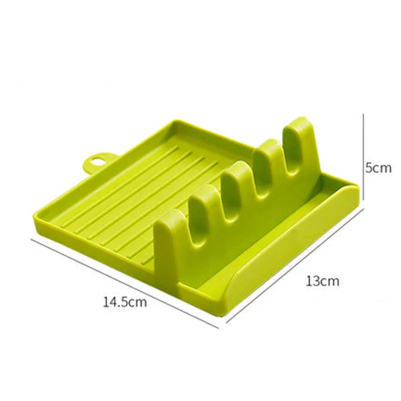 DecorBites™ Kitchen Utensil Stand Pot Lid Holder Spatula Organizer Spoon Rest