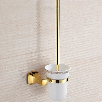 DecorBites™ Gold Bathroom Hardware Set for Towels, Paper, Brushes, and More