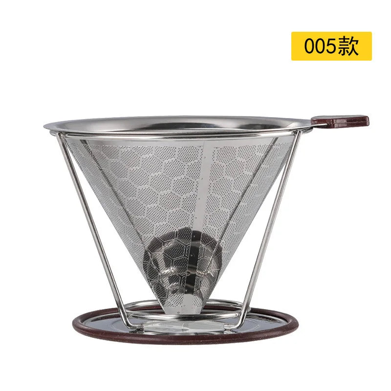 Decorbites™ Doppelschichtiger Edelstahl-Kaffeefilter-Trichter für langlebige Zubereitung