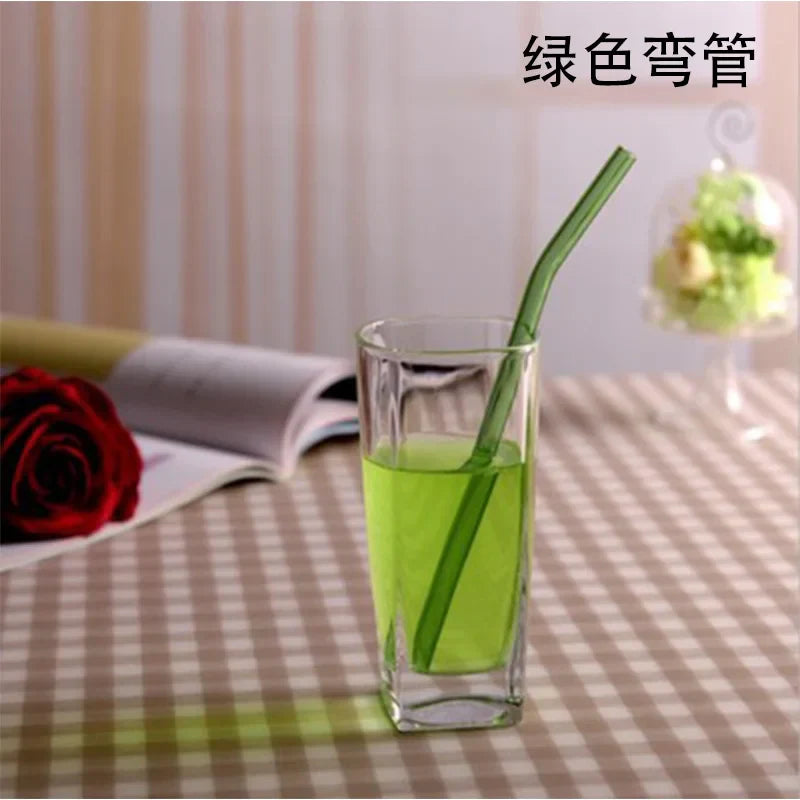 DecorBites™ Glass Drinking Straw: Eco-Friendly & Colourful Bar Accessory