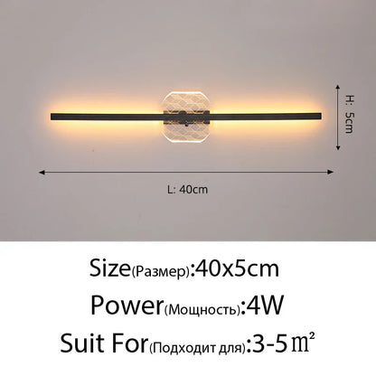 DecorBites™ LED Mirror Wall Lamp for Modern Minimalist Decor