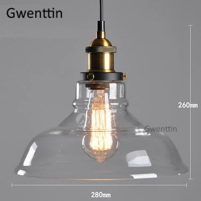 DecorBites™ Industrial Glass Pendant Light for Modern Home Decor