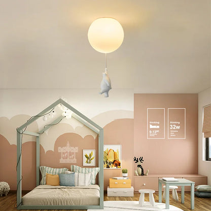 DecorBites™ Cartoon Bear Ceiling Light for Kids' Rooms, LED Fixture Bedroom Decor