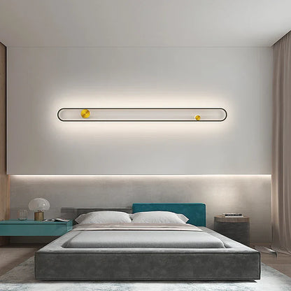 DecorBites™ LED Black Acrylic Wall Lamp for Bedroom Living Room Aisle Kitchen Balcony