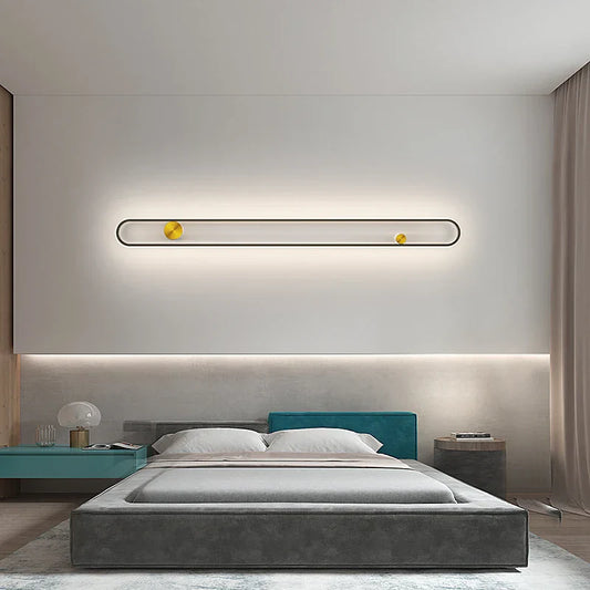 DecorBites™ LED Black Acrylic Wall Lamp for Bedroom Living Room Aisle Kitchen Balcony