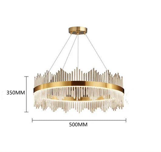 DecorBites™ Crystal Chandelier Pendant Light Modern Luxury Dining Room Bedroom Lamp