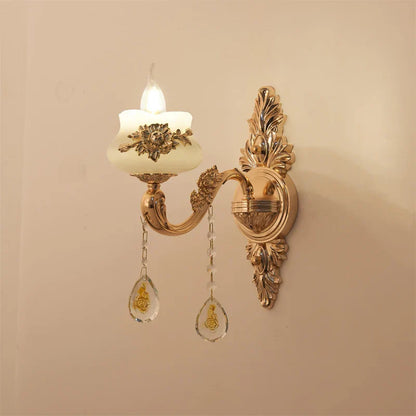 DecorBites™ Gold Crystal LED Chandelier: Elegant Lighting for Living Room, Hotel, or Villa Hall