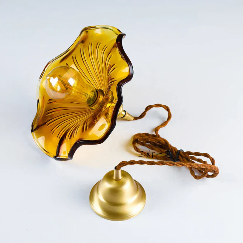 DecorBites™ Green Glass Hanging Light: Modern LED Pendant Lamp for Living and Dining Room