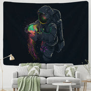 Decorbites™ Qualle Interstellarer Himmel Wandbehang: Astronautendesign für Boho-Wohnheime-Dekoration