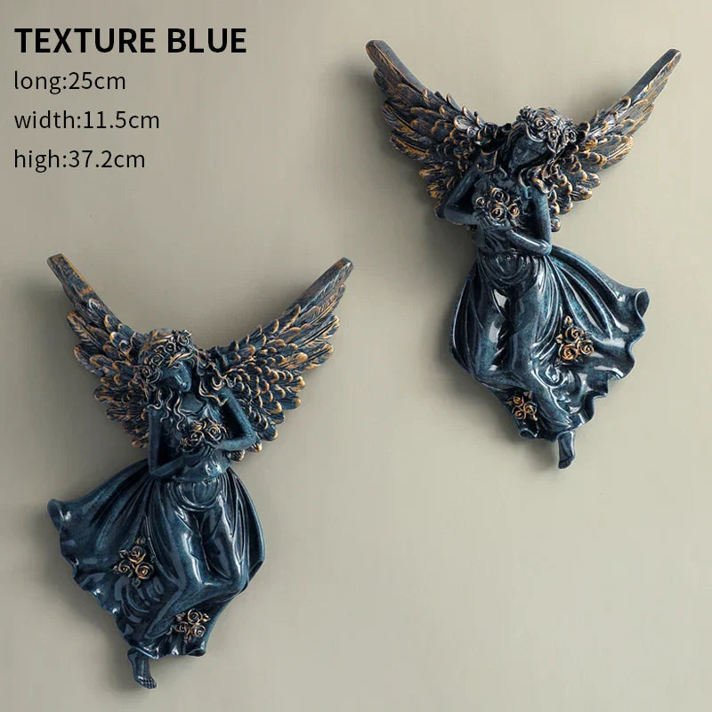 ديكور الحائط DecorBites™ مزهرية ملاك، رف من الراتنج، جدارية فنية لغرفة المعيشة، وعاء زهور كيوبيد