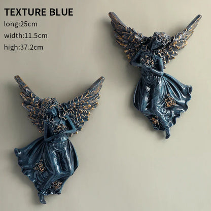 ديكور الحائط DecorBites™ مزهرية ملاك، رف من الراتنج، جدارية فنية لغرفة المعيشة، وعاء زهور كيوبيد