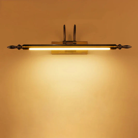 ديكوربايتس™ مصابيح ليد 9 وات للمرآة، مصباح حائط للحمام، 56 سم، طقم زينة، شمعدان - برونزي/نيكل رملي/أسود