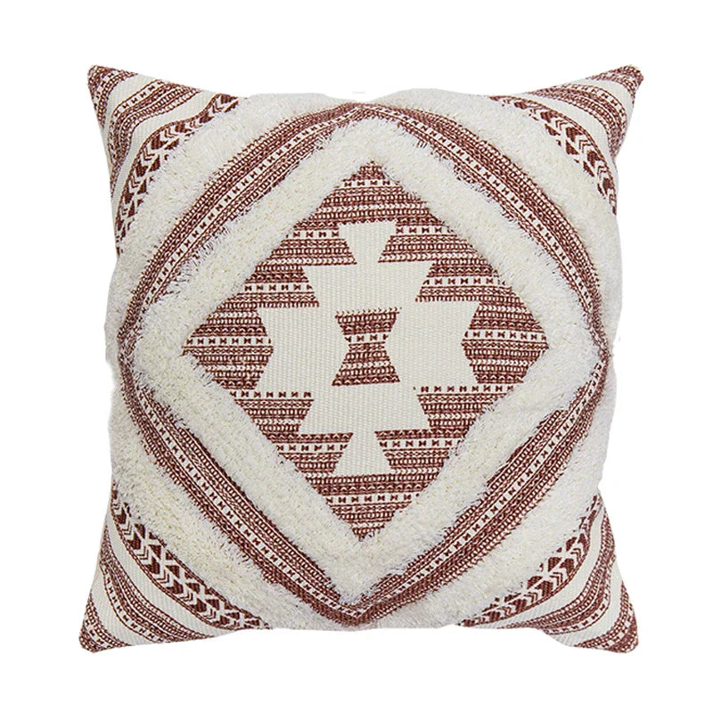 DecorBites™ Boho Style Cotton Woven Cushion Cover in Coffee Black, 45x45cm/30x50cm