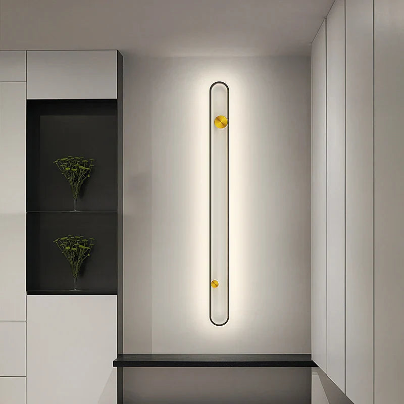 DecorBites™ LED Black Acrylic Wall Lamp for Bedroom Living Room Aisle Kitchen Balcony