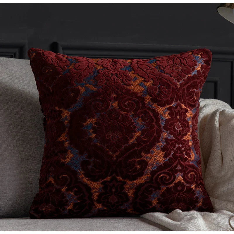 DecorBites™ Damask Cut Velvet Baroque Style Cushion Covers 45x45cm