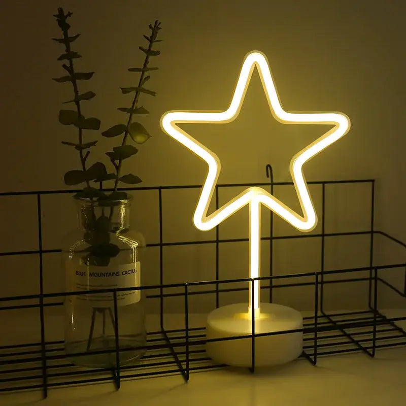 DecorBites™ USB LED Neon Sign Light Holiday Flamingo Night Lamp Xmas Party Wedding Decoration Home Gift cloud Heart