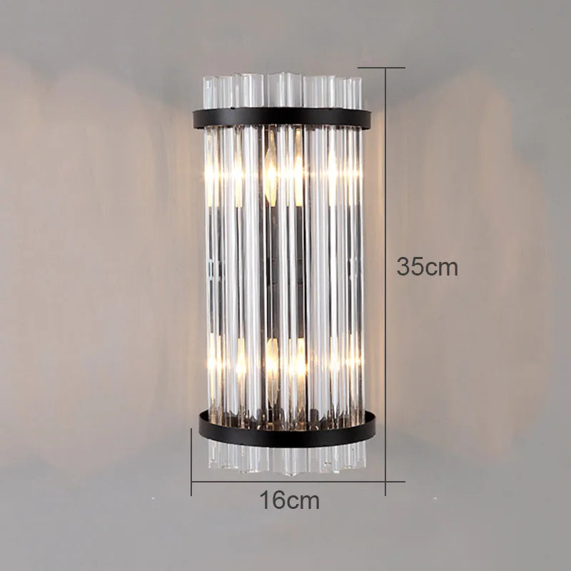DecorBites™ Crystal Wall Lamp: Elegant Lighting for Living Room, Bedroom, and Staircase