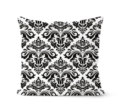 طقم أغطية وسائد هندسية باللونين الأبيض والأسود من DecorBites™ - وسادة لتزيين الأريكة المنزلية