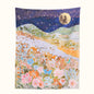 Decobites Psychedelic Floral Tapestry Wall Carpet for Hippie Home Decor