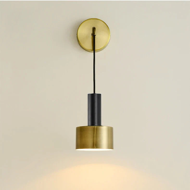DecorBites™ Brass Wall Lamp: Minimalist Nordic Style Sconce for Living, Bathroom, Aisle Lighting