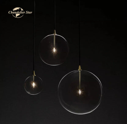 Lámpara colgante de araña DecorBites™ con globo de cristal para comedor, dormitorio o entrada.