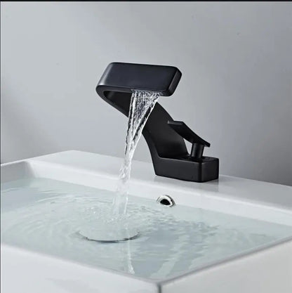 DecorBites™ Basin Faucet - Modern Black Brushed Gold Bathroom Mixer Tap Hot Cold Sink