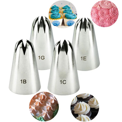 DecorBites™ Large Stainless Steel Pastry Tips Set for Cake Decorating and Baking