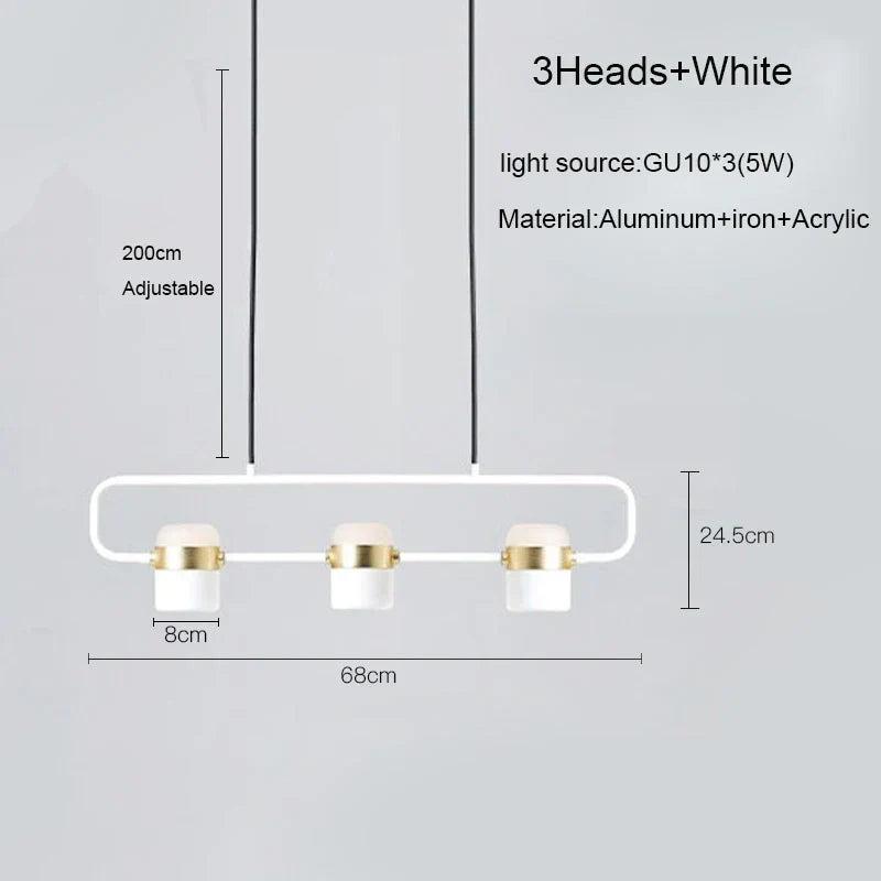 Lámpara colgante tipo araña LED DecorBites™ para comedor moderno, cafetería y bar