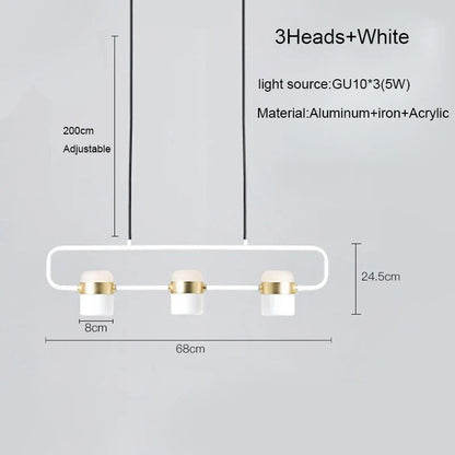 Lámpara colgante tipo araña LED DecorBites™ para comedor moderno, cafetería y bar