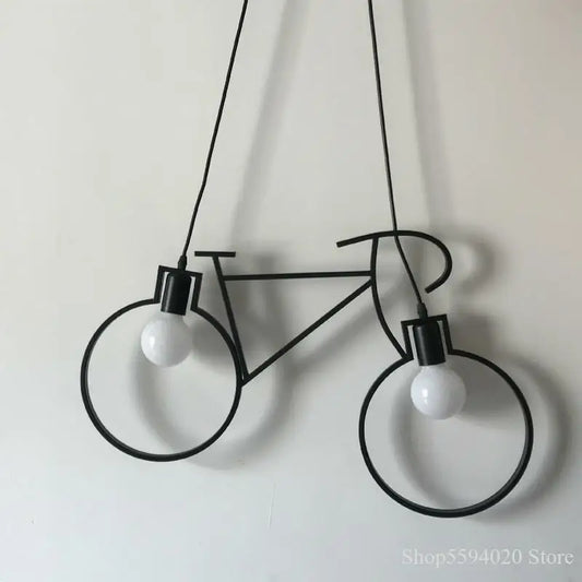 DecorBites™ Iron Bike Chandelier Pendant Lamp for Restaurant, Bar & Home Lighting