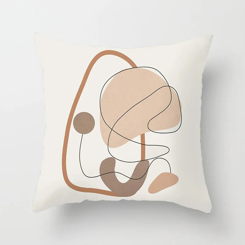 غطاء وسادة مطبوع عليه غرز هندسية من DecorBites™ - وسادة مكتب عصرية بسيطة