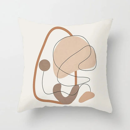 غطاء وسادة مطبوع عليه غرز هندسية من DecorBites™ - وسادة مكتب عصرية بسيطة