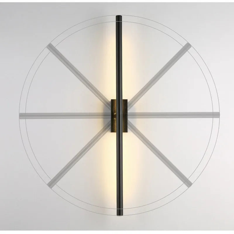 Decorbites™ Tubos Metálicos Lineales LED Luz de Pared Dorada para Sala de Estar Moderna y Espejos de Baño