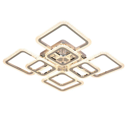 DecorBites™ LED Chandelier: Remote Dimmable Indoor Lighting for Bedroom, Restaurant, Living Room